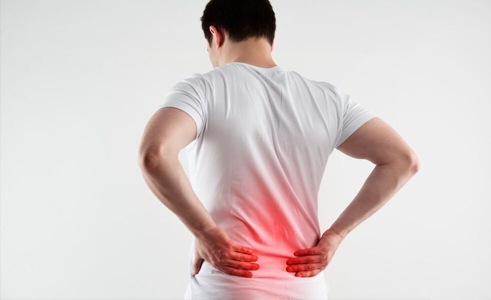 sāpes muguras lejasdaļā osteohondrozes dēļ